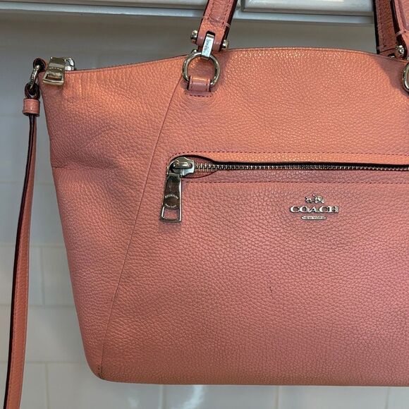 Coach Bag Purse Handbag Crossbody Leather Prairie Pebbled Convertible Satchel - Picture 2 of 16